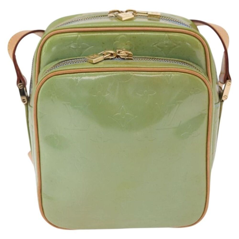 Louis Vuitton Wooster Monogram Vernis Green Patent_Leather Handbag